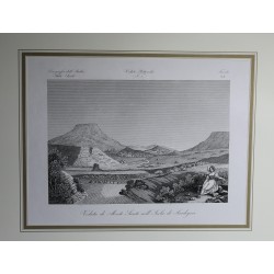 Veduta di Monte Santo  nell'Isola di Sardegna incisione del 1845 